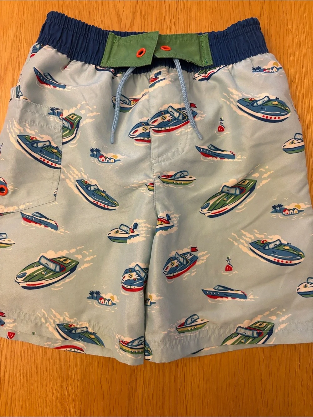 Cath Kidston Boys' Camouflage & Boat Print Swim Shorts - 2 pairs - size 4-5 yrs